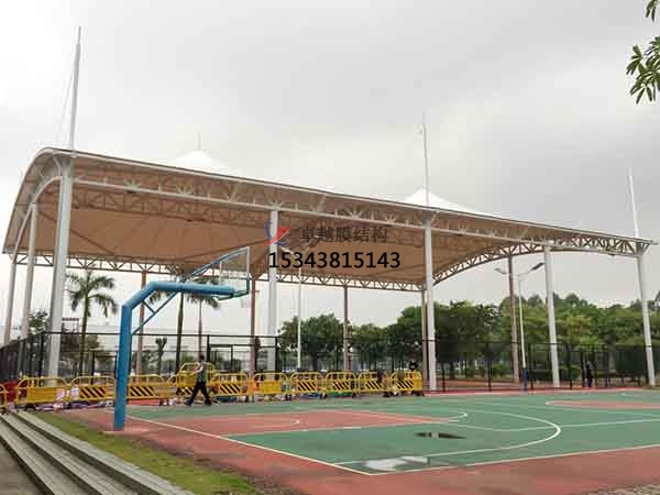 撫順市籃球場膜結(jié)構罩棚【設計施工】