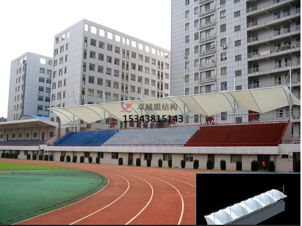 灤平<font color='red'>膜結(jié)構(gòu)看臺</font>雨棚設(shè)計施工安裝